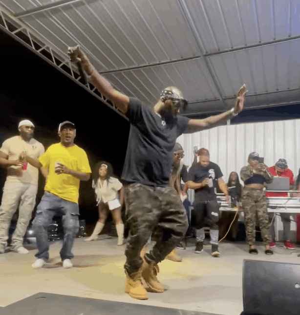  Atlanta Rapper Drama performs "Left, Right, Left" with a tribute to the late Tupac Shakur at the 50th Anniversary of Hip Hop event in Atlanta, GA. 2 Pac, All Eyez on Me, Revelation, Jessica N Abraham